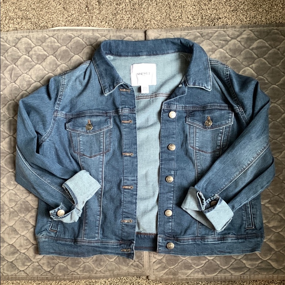 Nine West Blue Jean Jacket Classic Denim Style